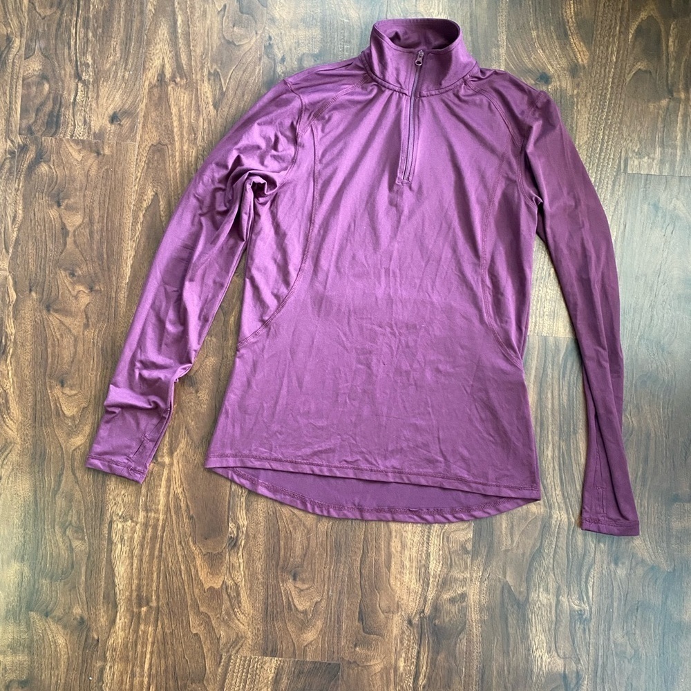 Dover Saddlery Cascade Tech Quarter-Zip Burgundy Size Medium